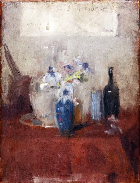 Nature morte aux vases et à la bouteille